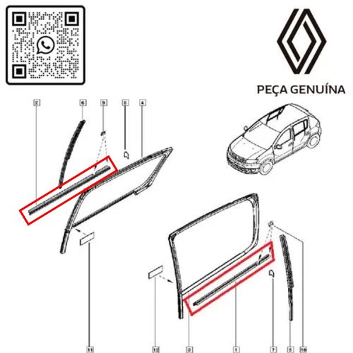 RN 10118R-K 823310118R KIT ESQ-DIR PESTANA INT PORTA DIANTEIRO SANDERO -2-